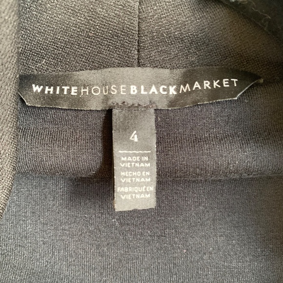 White House Black Market Black Zip Front Jacket sz 4 - Picture 7 of 8